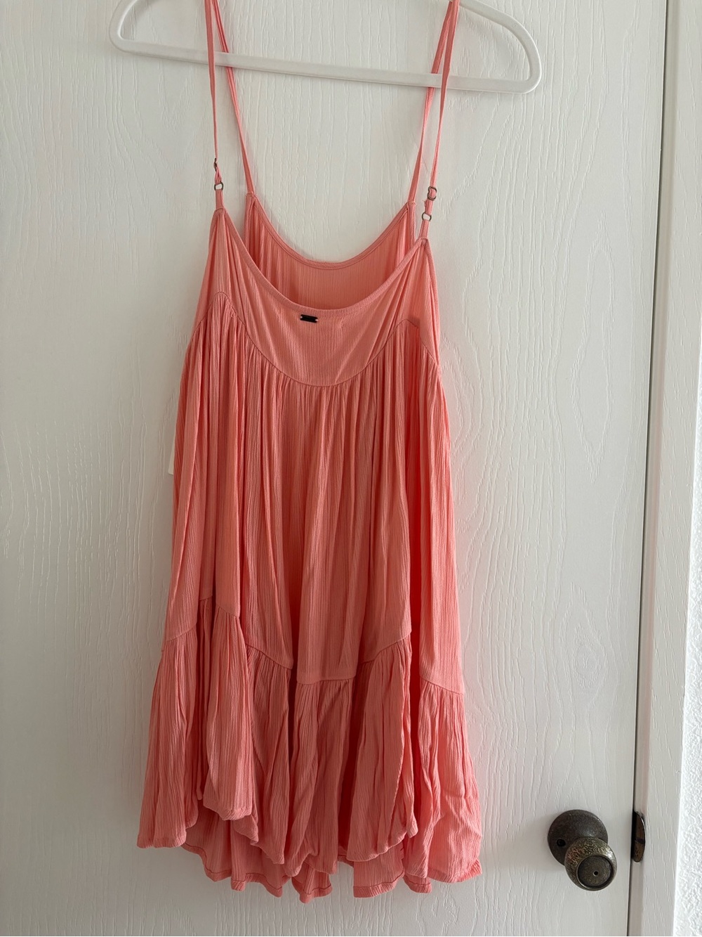 O’Neill Coral Pink Flowing Spaghetti Strap Mini Dress